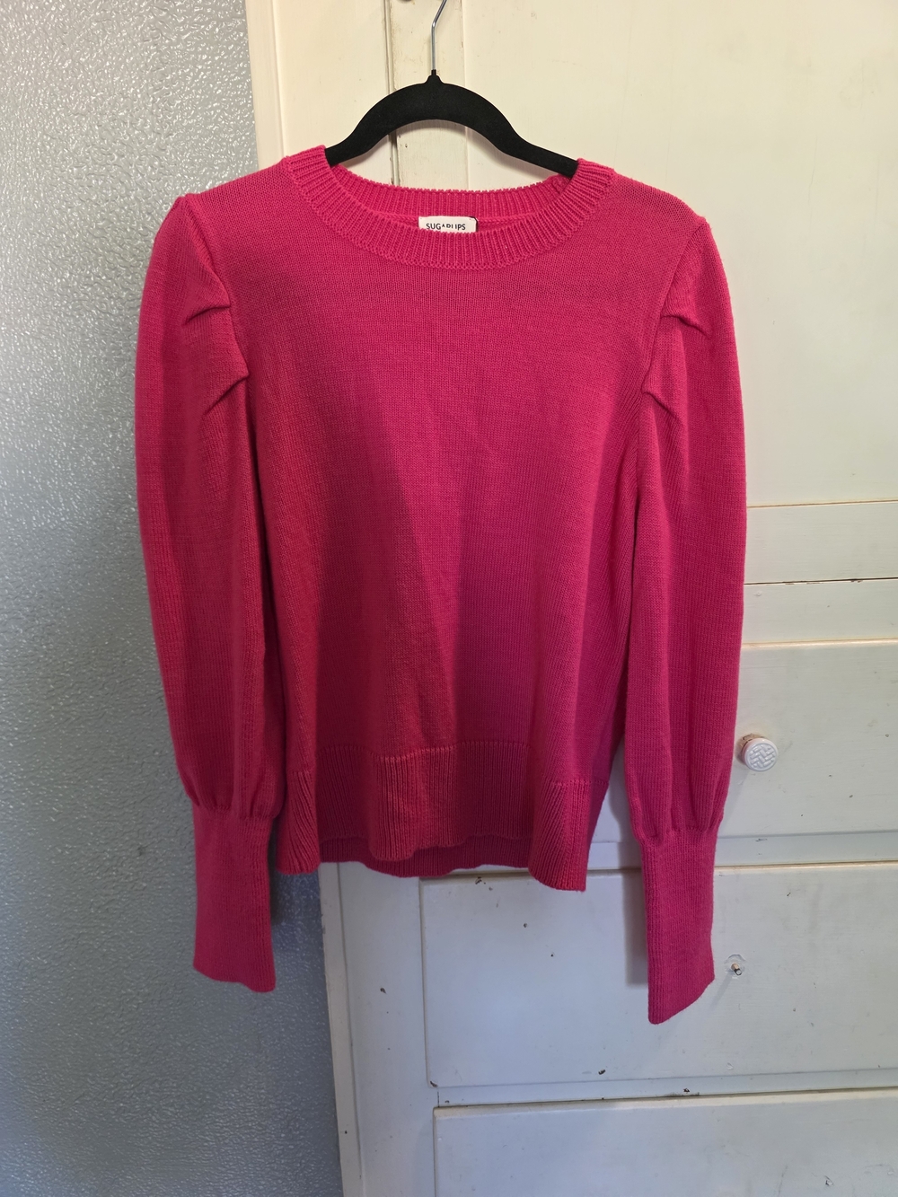 Sugarlips Hot Pink Crewneck Sweater
